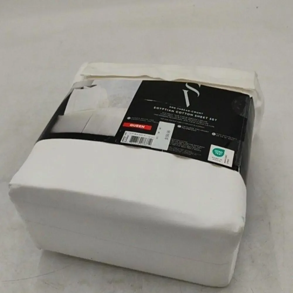 Simply Vera Vera Wang Sheet Set Queen White 800TC Egyptian Cotton Bedding